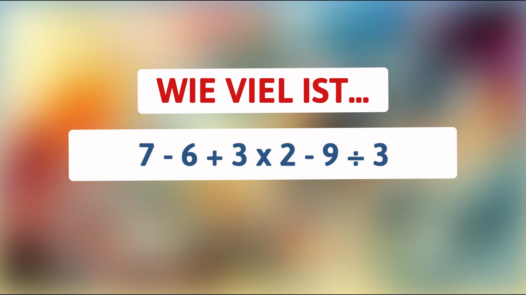 Dieses geniale Rätsel können nur 5 % lösen - bist du dabei?"