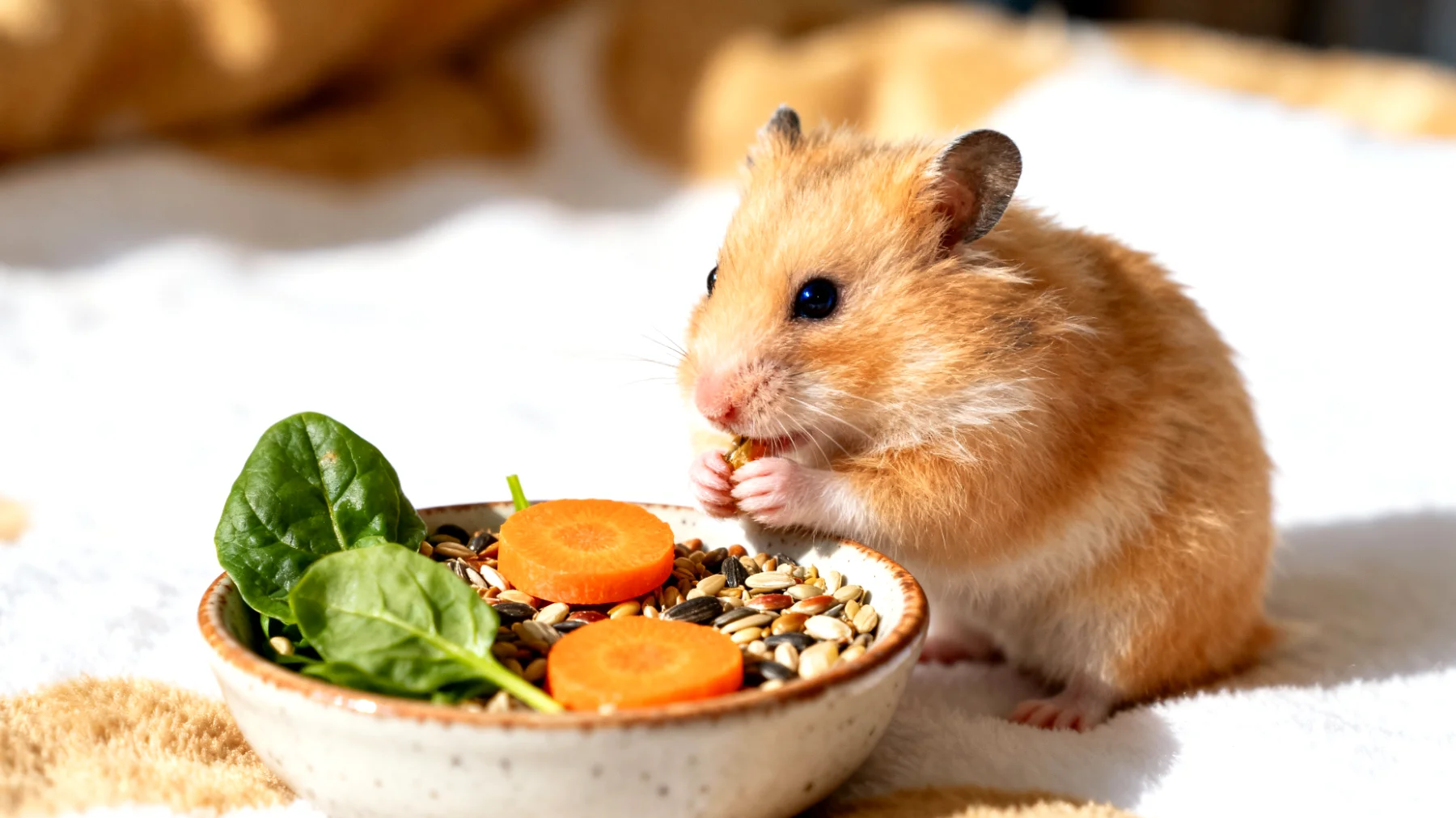Welche Futtermenge und welche Nährstoffe benötigt ein junger Hamster im Wachstum, um Mangelerscheinungen und Entwicklungsstörungen zu vermeiden?"