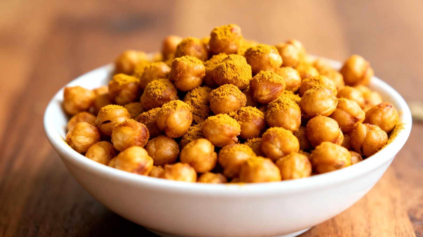 Geröstete Kichererbsen mit Kurkuma und Ashwagandha-Gewürz"